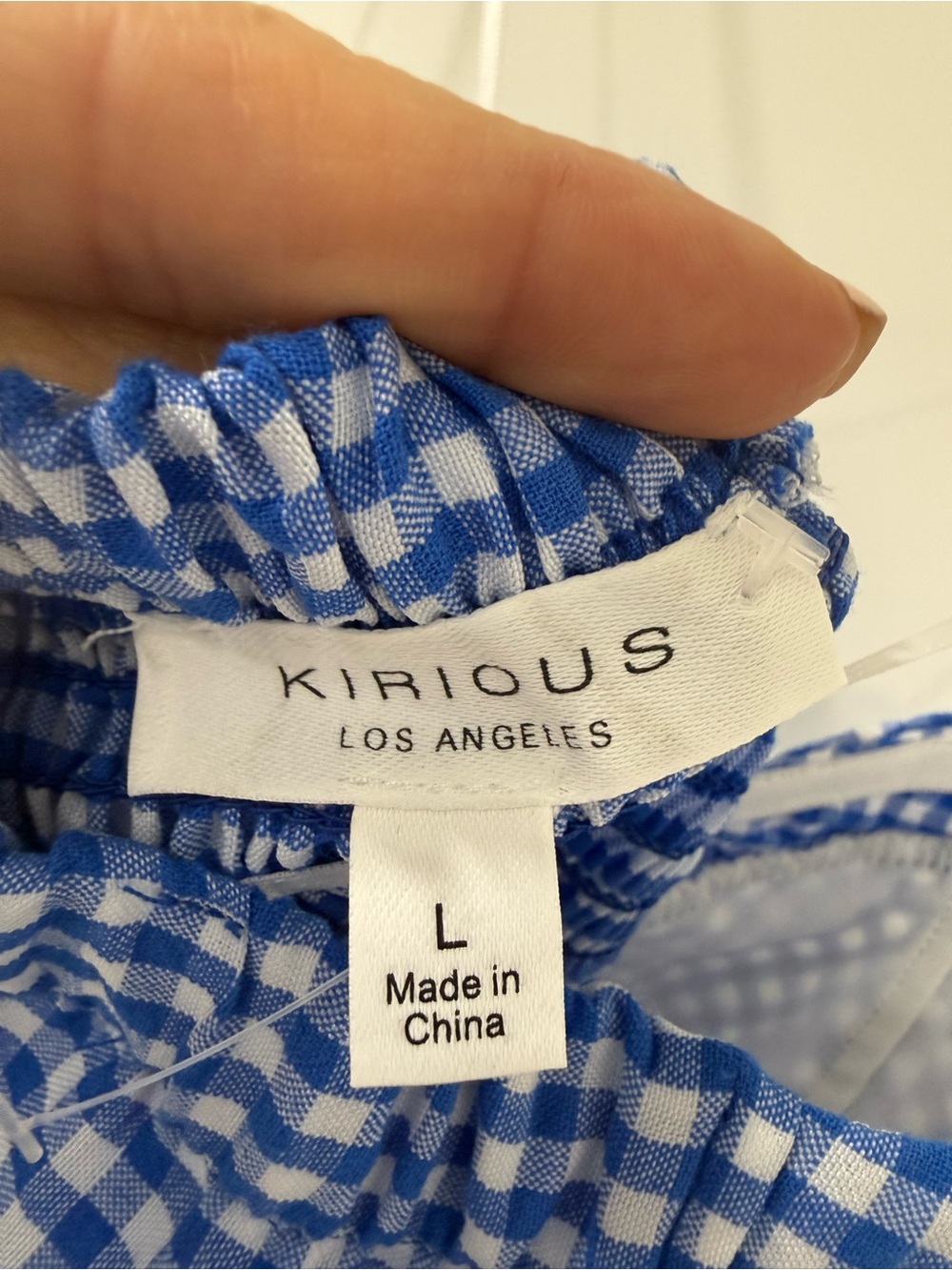 Blue Gingham Women's Bustier Top - Brand Unknown - Picture 6 of 6